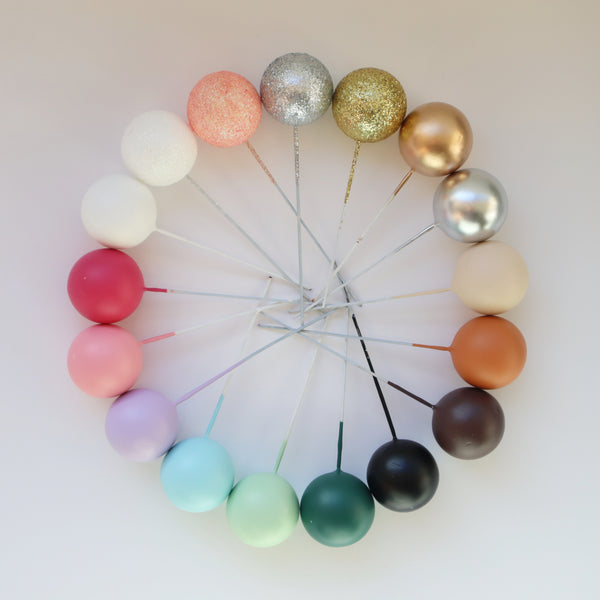 Cake Topper Balls 2.5cm (pack of 5)