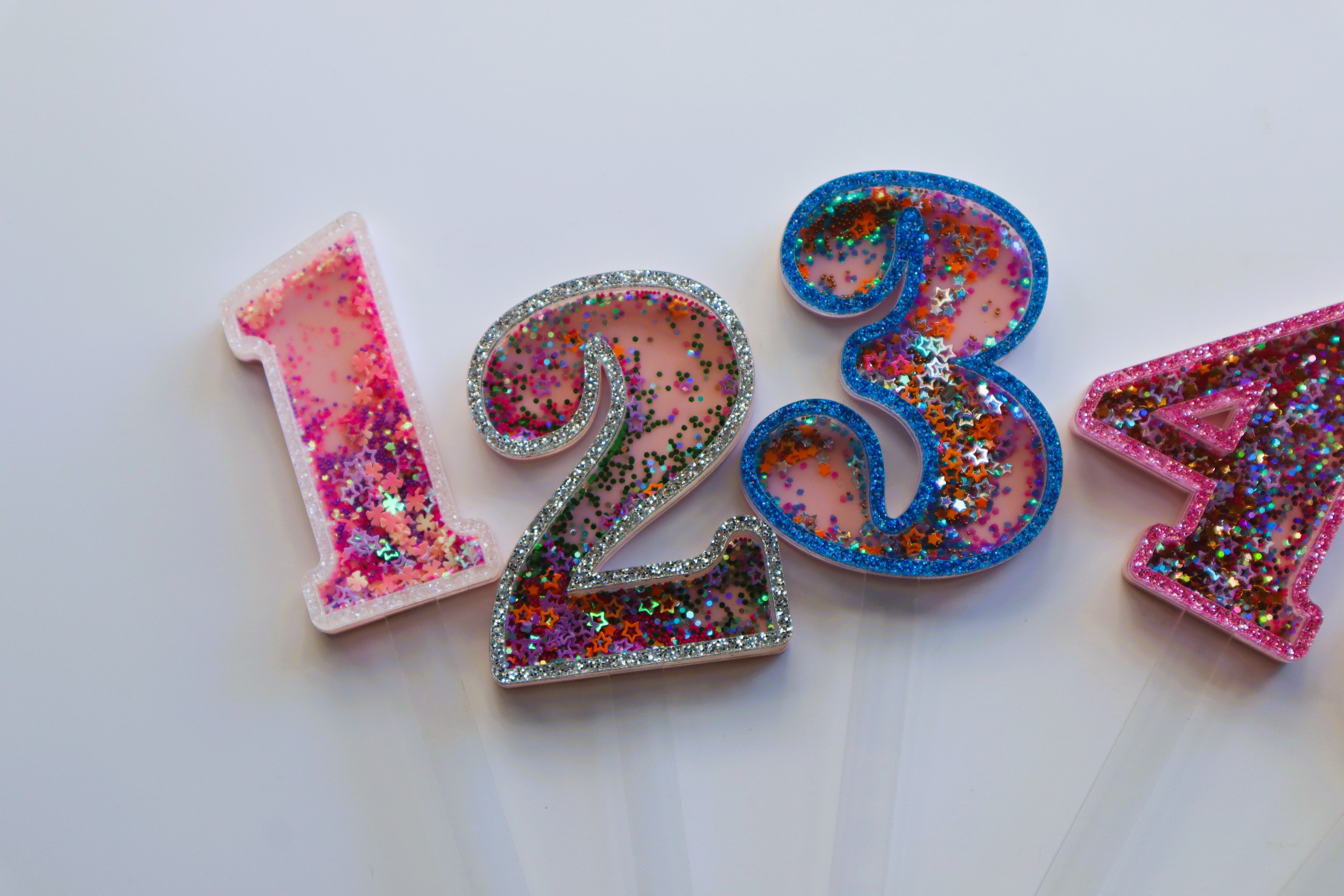 Confetti/Glitter Number Toppers