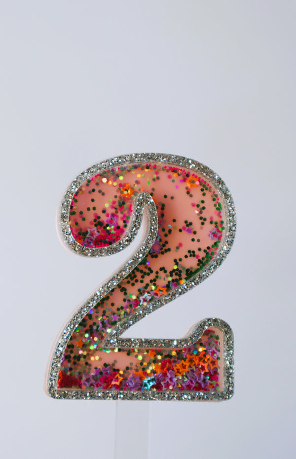 Confetti/Glitter Number Toppers