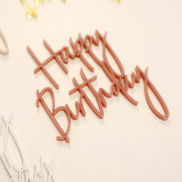 Happy Birthday Cupcake Topper Script