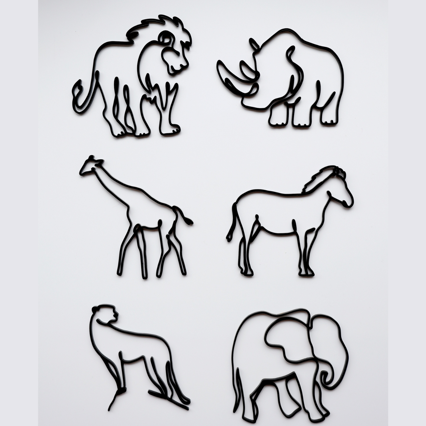 Line art animal charms